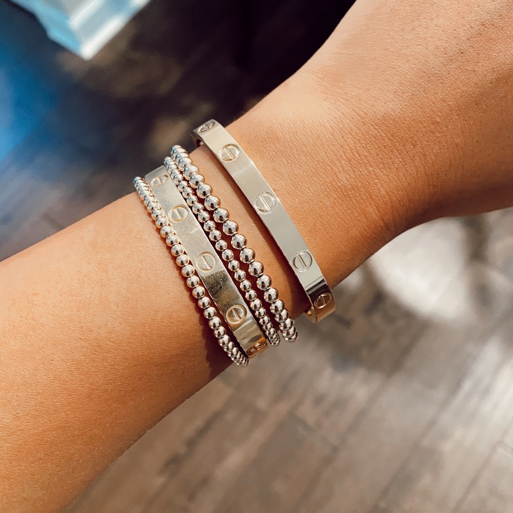 18k gold plated screw design bracelet